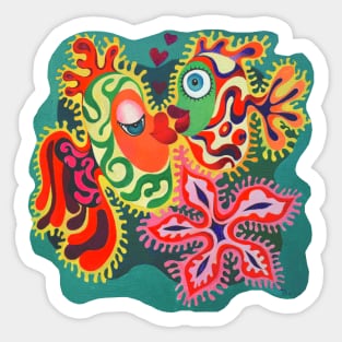 Fishes in love. Sticker